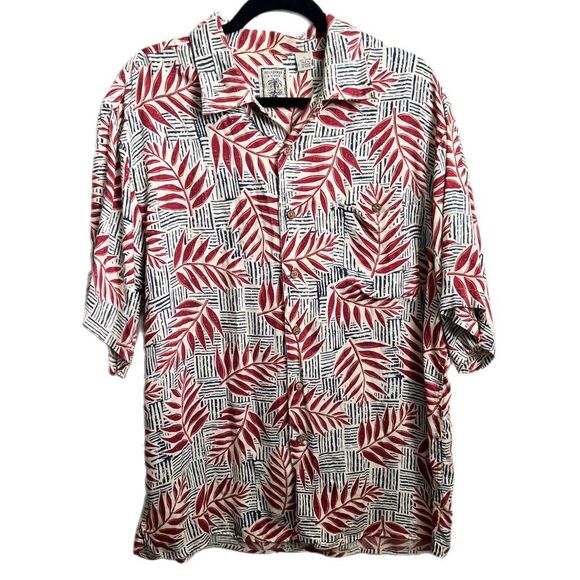 Large, Roundtree & York Mens Shirt, Rayon - Picture 1 of 5